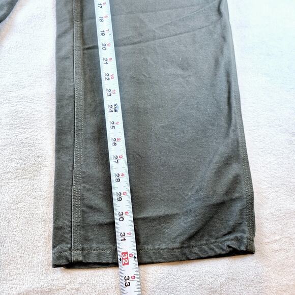NWT Carhartt B11 MOS Washed Duck Work Dungaree Green Pants Loose Fit Men's 40x32 - Picture 3 of 11